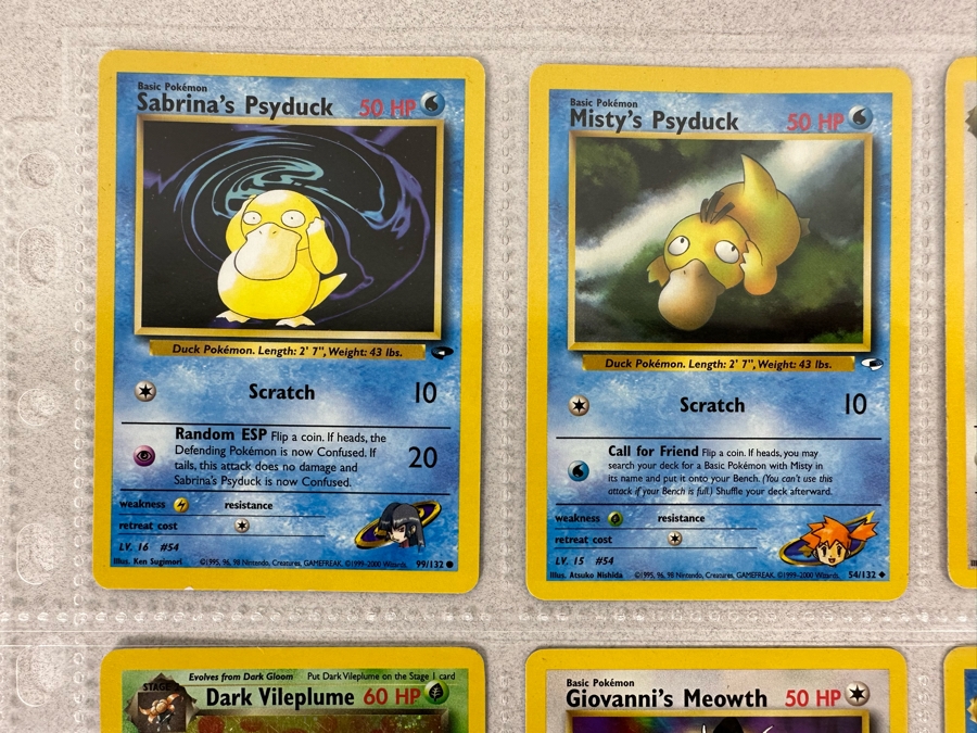 19992000 Pokemon Cards 18 Cards Stored In Protective Sleeves Ready