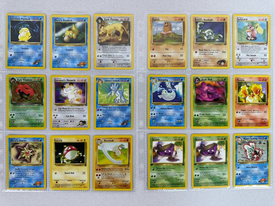 1999-2000 Pokemon Cards - 18 Cards Stored In Protective Sleeves Ready For Grading - One Holographic Card & One 1st Edition [Photo 2]