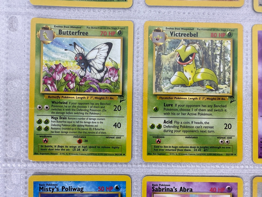 1999-2000 Pokemon Cards - 18 Cards Stored In Protective Sleeves Ready For Grading - Two Holographic Cards & Two 1st Edition Cards [Photo 7]