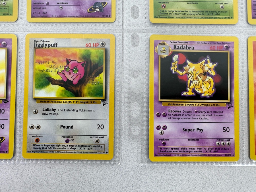 19992000 Pokemon Cards 18 Cards Stored In Protective Sleeves Ready