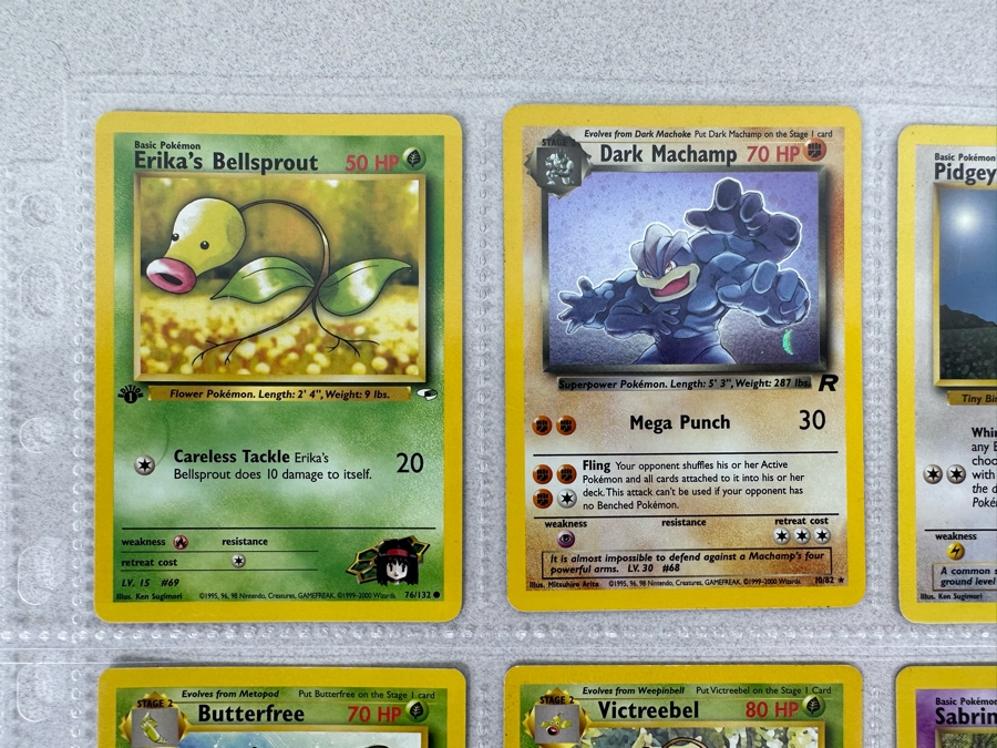 1999-2000 Pokemon Cards - 18 Cards Stored In Protective Sleeves Ready For Grading - Two Holographic Cards & Two 1st Edition Cards [Photo 2]