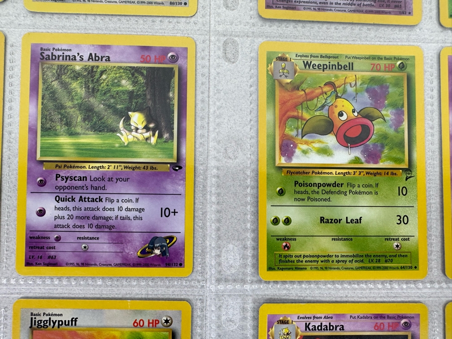 1999-2000 Pokemon Cards - 18 Cards Stored In Protective Sleeves Ready For Grading - Two Holographic Cards & Two 1st Edition Cards [Photo 8]