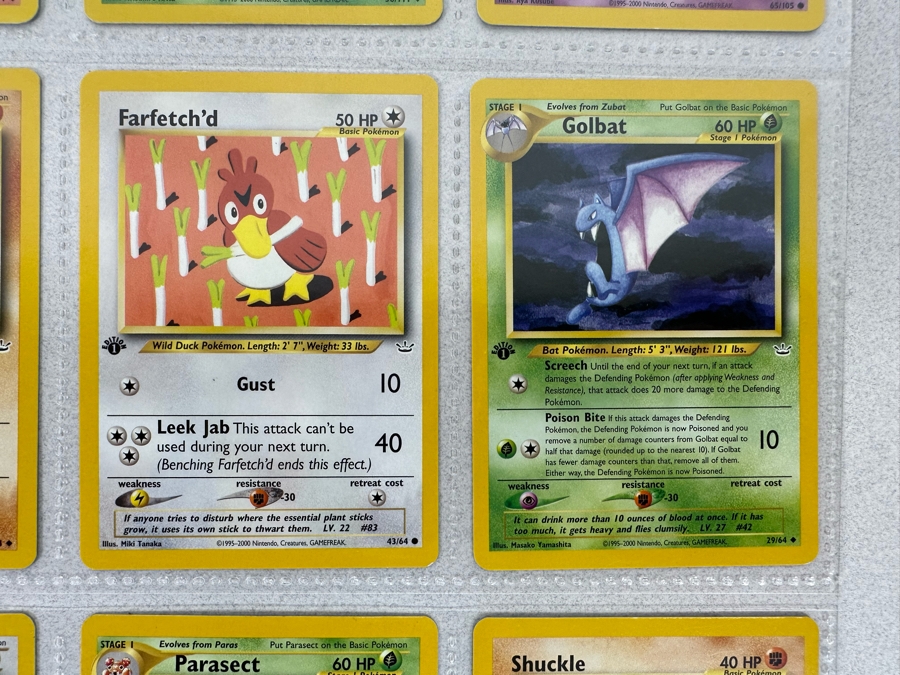 1995-2000 Pokemon Cards - 18 Cards Stored In Protective Sleeves Ready For Grading - Twelve 1st Edition Cards [Photo 7]