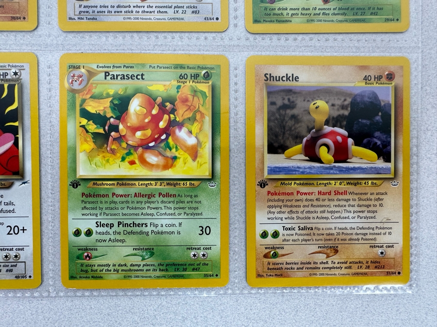 1995-2000 Pokemon Cards - 18 Cards Stored In Protective Sleeves Ready For Grading - Twelve 1st Edition Cards [Photo 10]