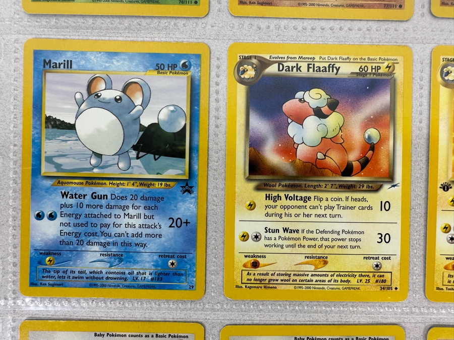 1995-2000 Pokemon Cards - 18 Cards Stored In Protective Sleeves Ready For Grading - Nine 1st Edition Cards & One Holographic Card [Photo 6]