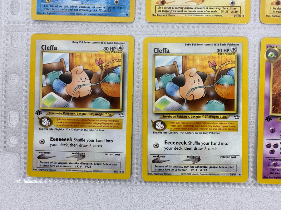1995-2000 Pokemon Cards - 18 Cards Stored In Protective Sleeves Ready For Grading - Nine 1st Edition Cards & One Holographic Card [Photo 9]