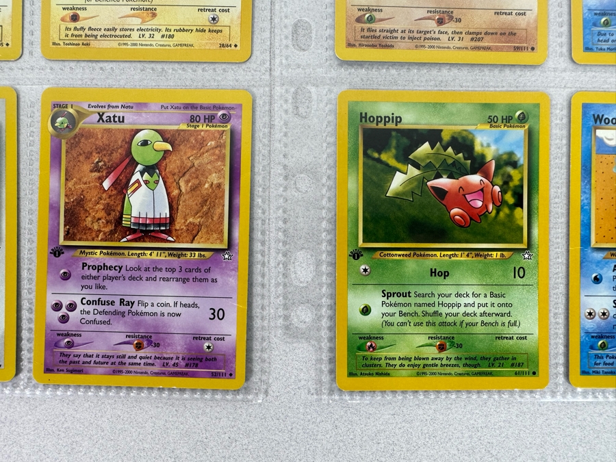 1995-2000 Pokemon Cards - 18 Cards Stored In Protective Sleeves Ready For Grading - Nine 1st Edition Cards & One Holographic Card [Photo 10]