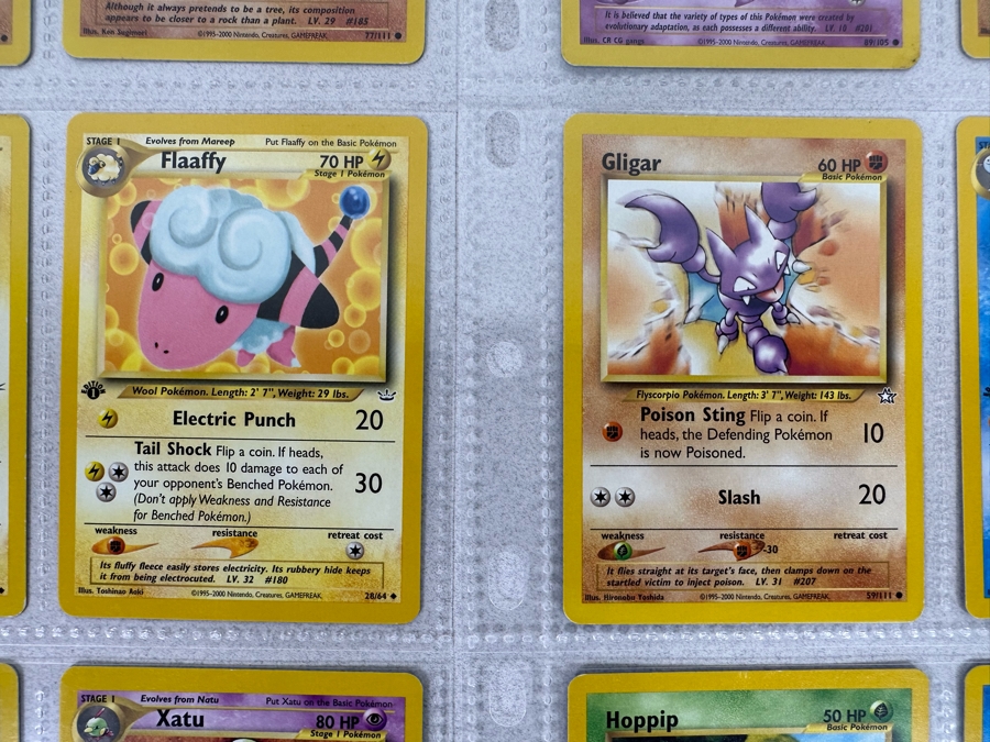 1995-2000 Pokemon Cards - 18 Cards Stored In Protective Sleeves Ready For Grading - Nine 1st Edition Cards & One Holographic Card [Photo 7]