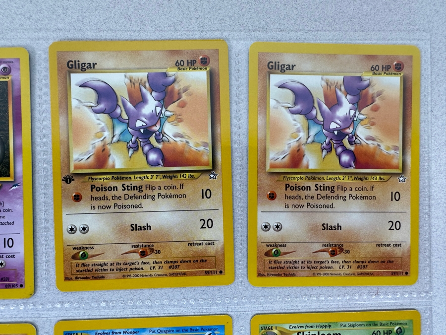 1995-2000 Pokemon Cards - 18 Cards Stored In Protective Sleeves Ready For Grading - Nine 1st Edition Cards & One Holographic Card [Photo 5]