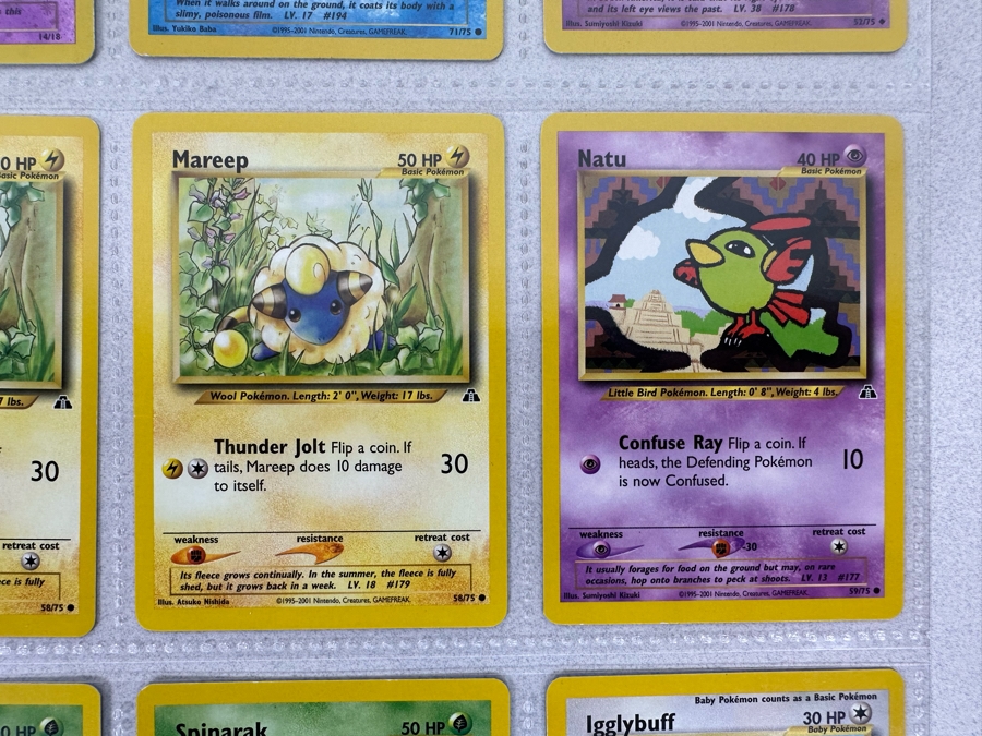 1995-2001 Pokemon Cards - 18 Cards Stored In Protective Sleeves Ready For Grading - Two Holographic Cards [Photo 8]