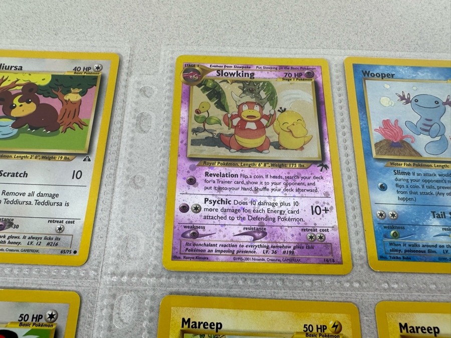 1995-2001 Pokemon Cards - 18 Cards Stored In Protective Sleeves Ready For Grading - Two Holographic Cards [Photo 4]