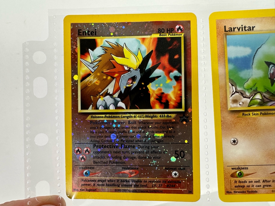 1995-2001 Pokemon Cards - 18 Cards Stored In Protective Sleeves Ready For Grading - Two Holographic Cards [Photo 13]