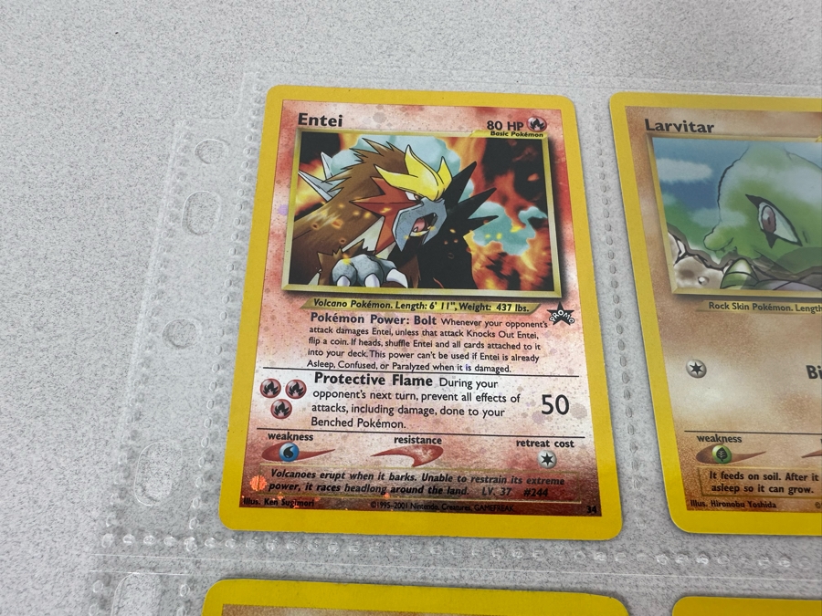1995-2001 Pokemon Cards - 18 Cards Stored In Protective Sleeves Ready For Grading - Two Holographic Cards [Photo 3]
