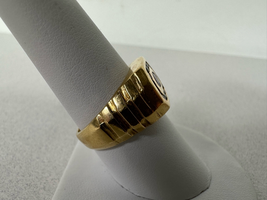 14K Gold Ruby Diamonds Ring Size 8.5 8.9g [Photo 5]