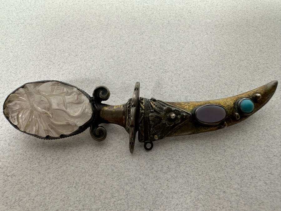 Vintage Sterling Silver Dagger With Sheath Jewelry Brooch Pin 3.5L 21.6g [Photo 2]