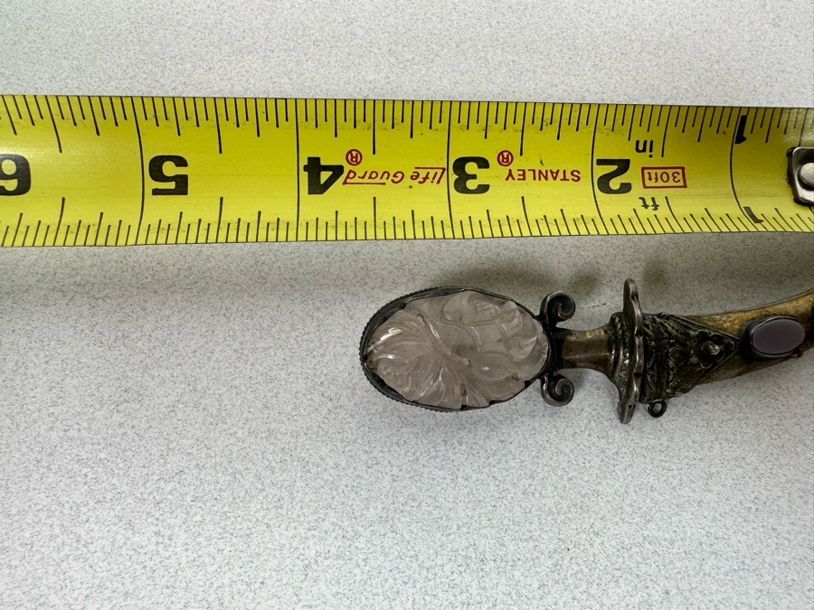 Vintage Sterling Silver Dagger With Sheath Jewelry Brooch Pin 3.5L 21.6g [Photo 11]