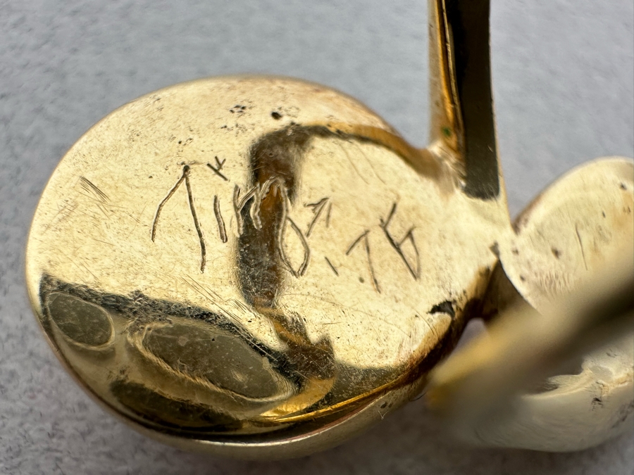 14K Gold Coral Custom Ring Signed 1976 Size 8.5 13.2g [Photo 13]