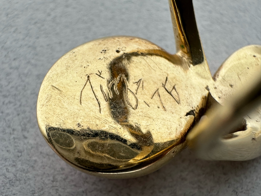 14K Gold Coral Custom Ring Signed 1976 Size 8.5 13.2g [Photo 12]