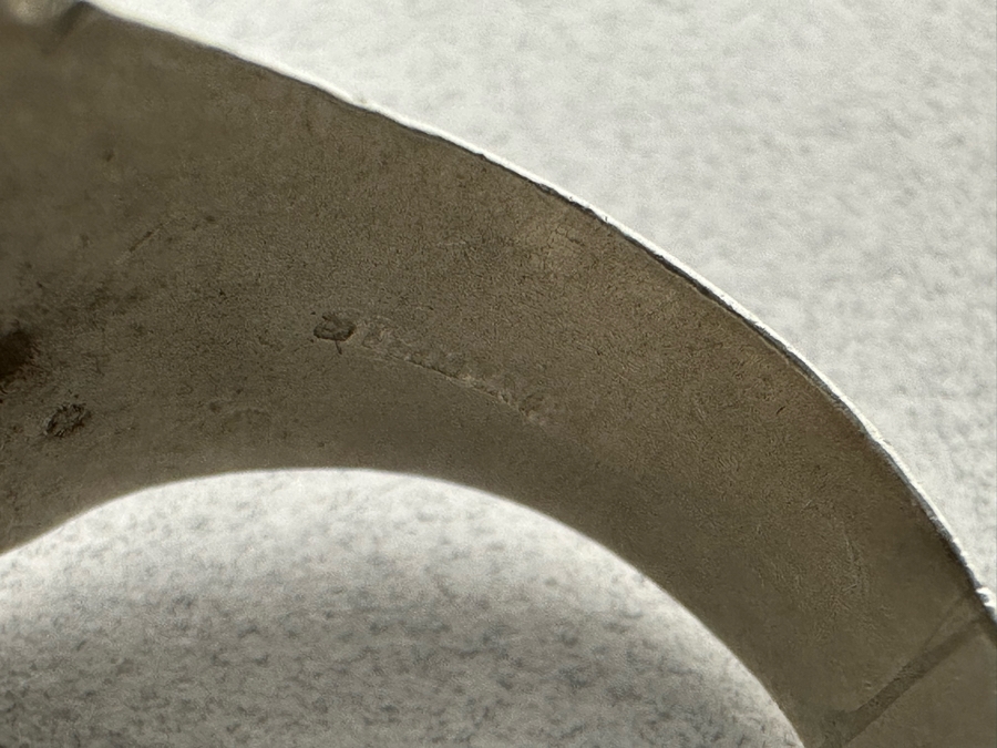 Vintage Sterling Silver Carved Cameo Ring Size 14 22.7g [Photo 10]