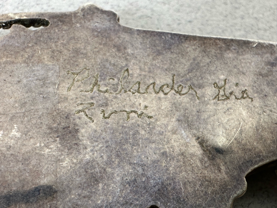 Incredible Signed Native American Sterling Silver With Stones Pendant 2.75L 14.5g [Photo 9]