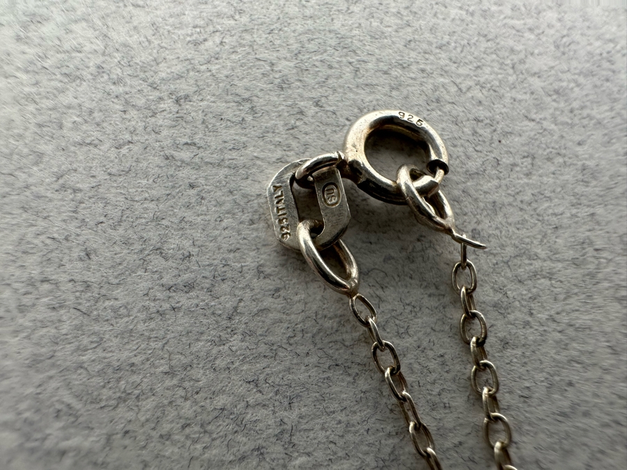 14K Gold Black And White Diamond Pendant Signed (4.5g Pendant Gold Weight) With 18' Sterling Silver Necklace [Photo 10]