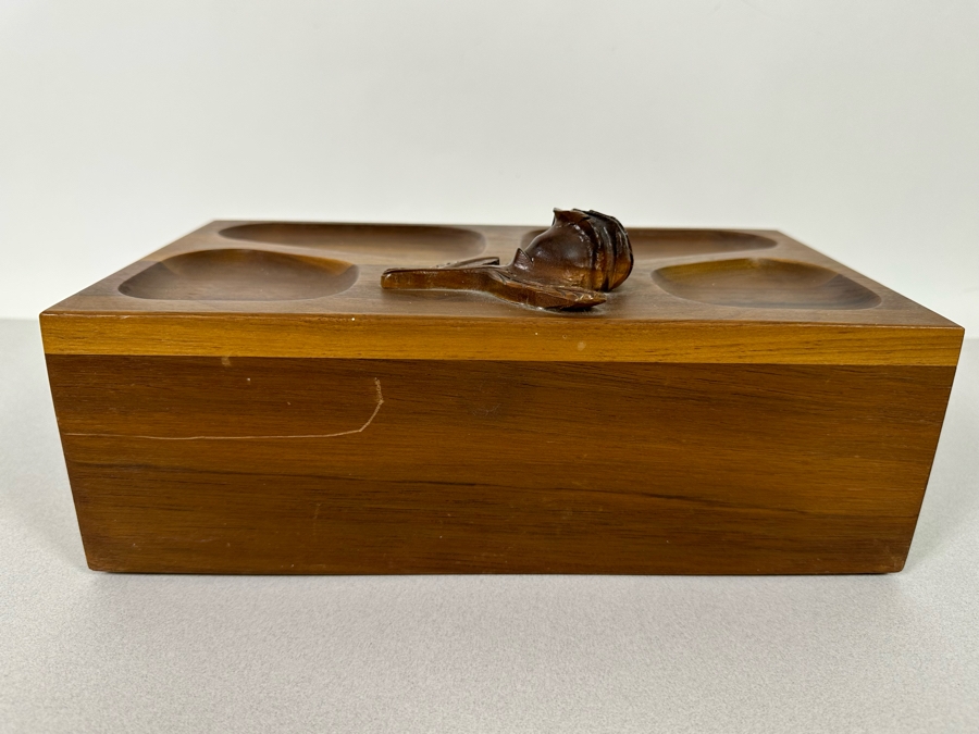 Vintage Wooden Jewelry Box With Assorted Jewelry 11.5W X 7D X 5H - See Photos [Photo 20]