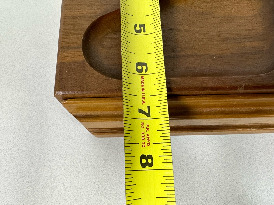 Vintage Wooden Jewelry Box With Assorted Jewelry 11.5W X 7D X 5H - See Photos [Photo 22]