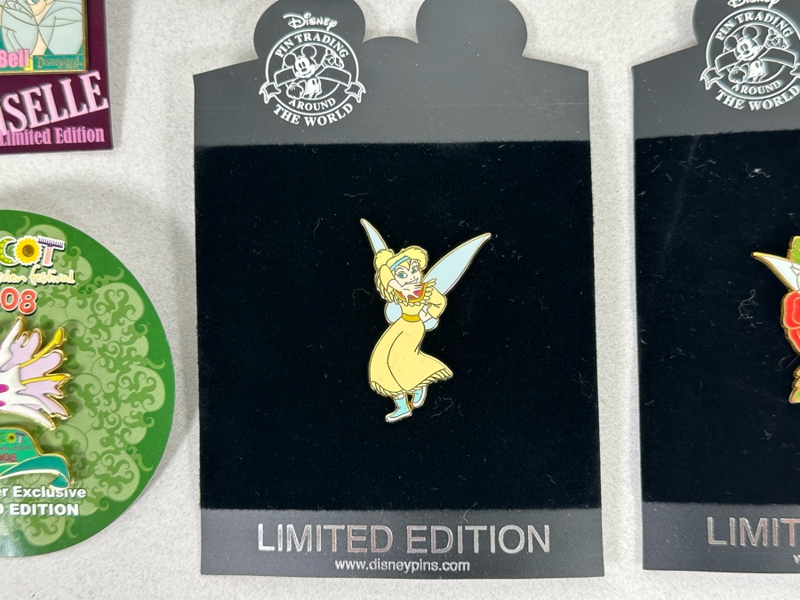 Collection Of Vintage Disneyland Trading Pins New On Cards - Nine Limited Edition Pins Tinker Bell [Photo 7]