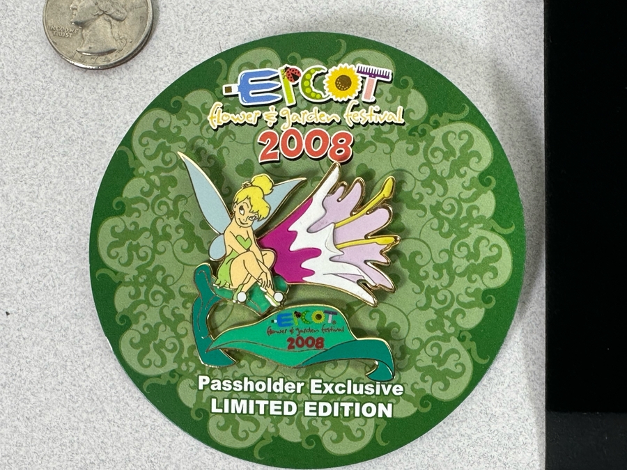 Collection Of Vintage Disneyland Trading Pins New On Cards - Nine Limited Edition Pins Tinker Bell [Photo 14]