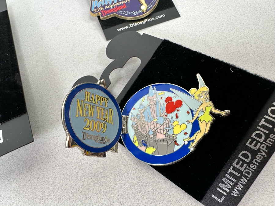 Collection Of Vintage Disneyland Trading Pins New On Cards - Nine Limited Edition Pins Tinker Bell [Photo 17]