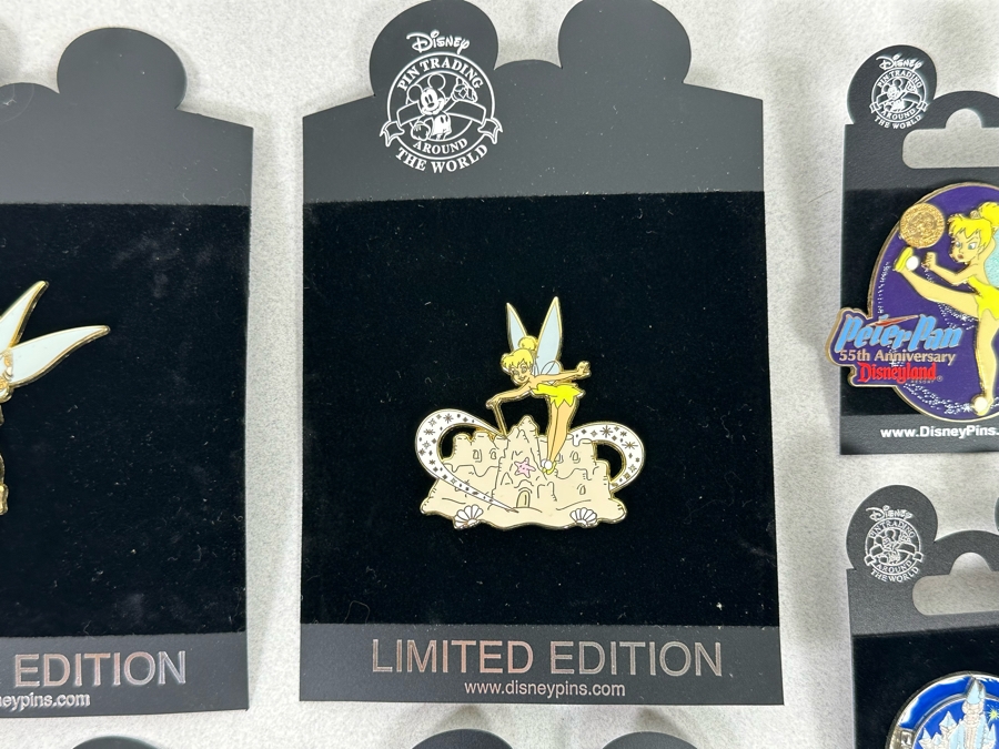 Collection Of Vintage Disneyland Trading Pins New On Cards - Nine Limited Edition Pins Tinker Bell [Photo 6]