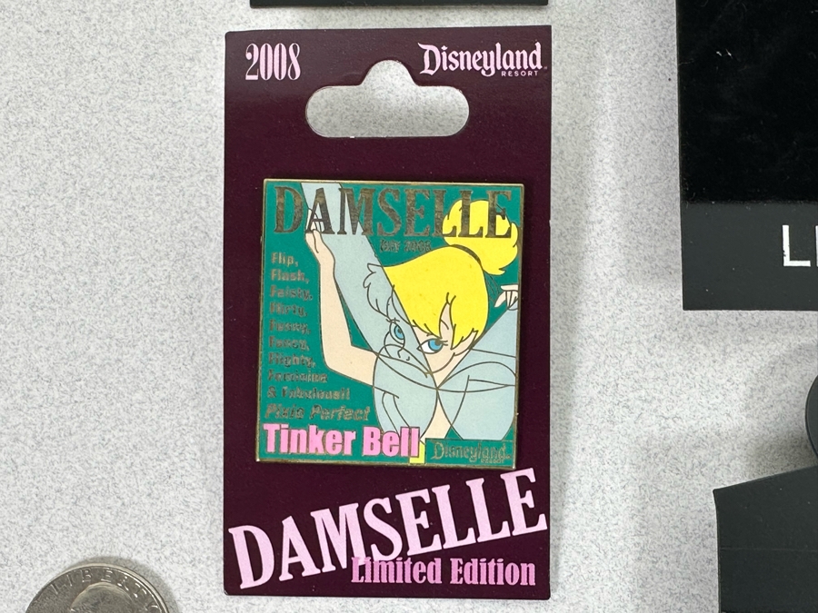 Collection Of Vintage Disneyland Trading Pins New On Cards - Nine Limited Edition Pins Tinker Bell [Photo 13]