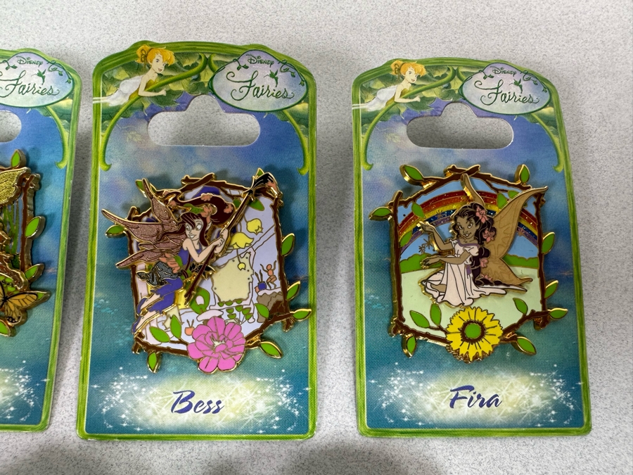 Collection Of Vintage Disneyland Fairies Trading Pins New On Cards Tinker Bell [Photo 4]