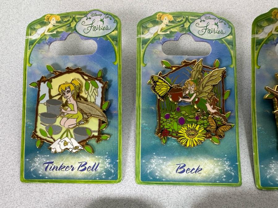 Collection Of Vintage Disneyland Fairies Trading Pins New On Cards Tinker Bell [Photo 3]