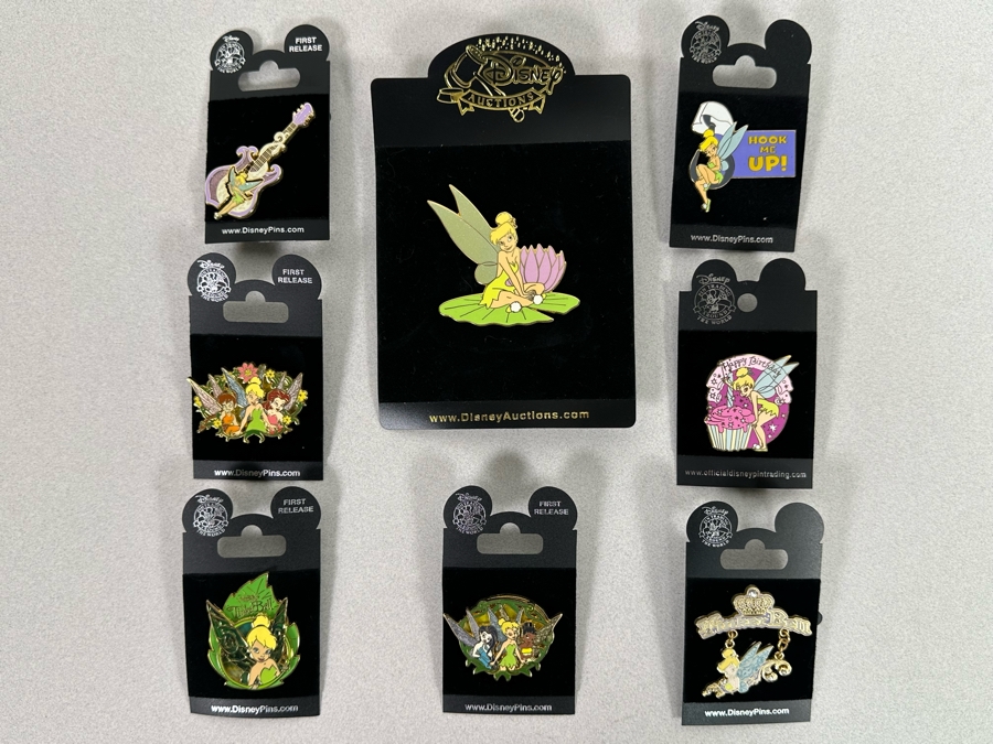 Collection Of Vintage Disneyland Trading Pins New On Cards Tinker Bell - Four First Release Pins [Photo 2]