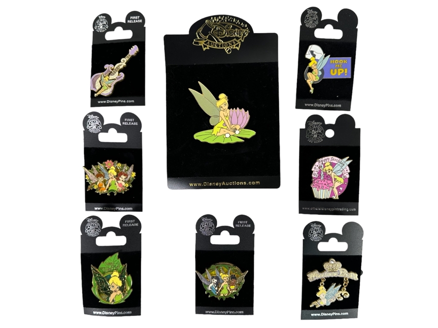 Collection Of Vintage Disneyland Trading Pins New On Cards Tinker Bell - Four First Release Pins [Photo 1]