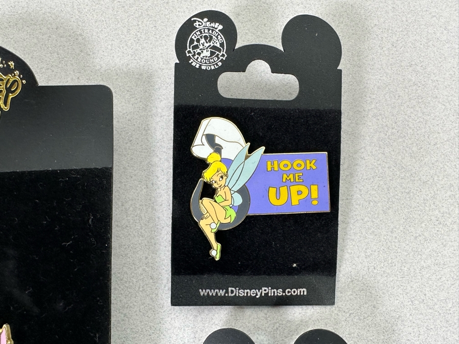 Collection Of Vintage Disneyland Trading Pins New On Cards Tinker Bell - Four First Release Pins [Photo 13]