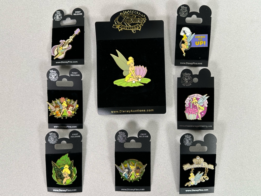 Collection Of Vintage Disneyland Trading Pins New On Cards Tinker Bell - Four First Release Pins [Photo 3]