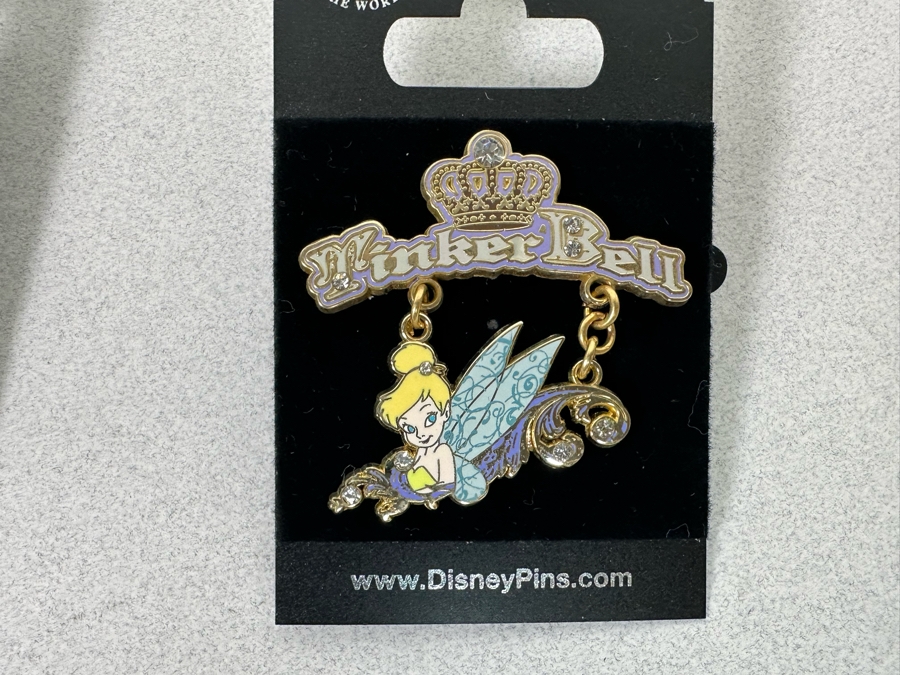 Collection Of Vintage Disneyland Trading Pins New On Cards Tinker Bell - Four First Release Pins [Photo 11]