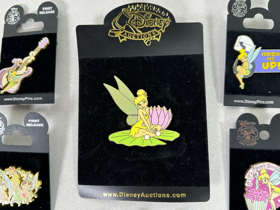 Collection Of Vintage Disneyland Trading Pins New On Cards Tinker Bell - Four First Release Pins [Photo 4]