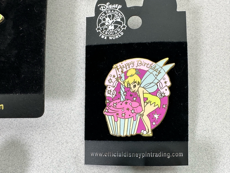 Collection Of Vintage Disneyland Trading Pins New On Cards Tinker Bell - Four First Release Pins [Photo 12]