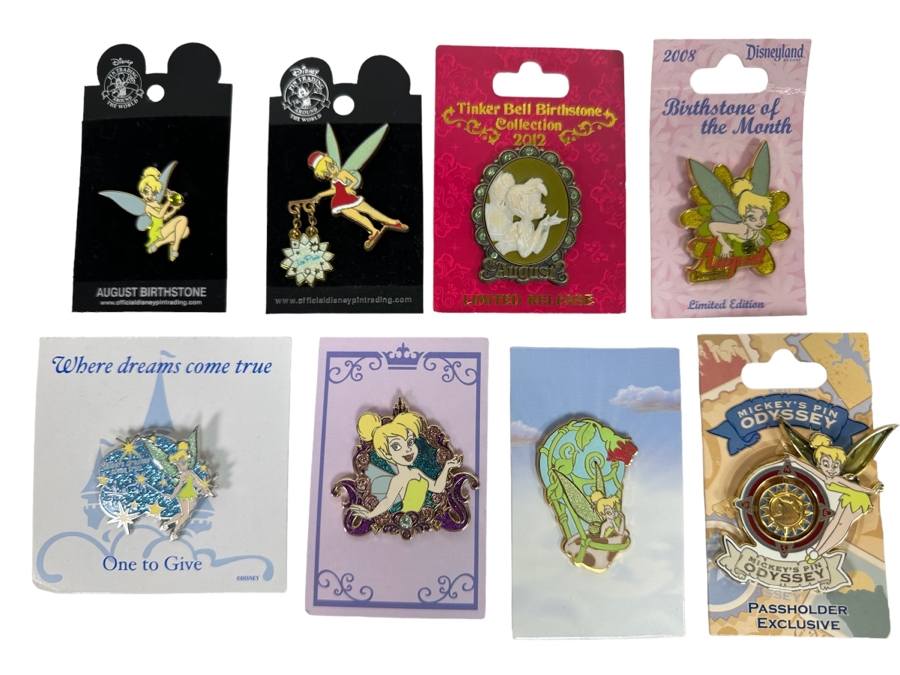 Collection Of Vintage Disneyland Trading Pins New On Cards Tinker Bell - One Limited Edition Pin [Photo 1]
