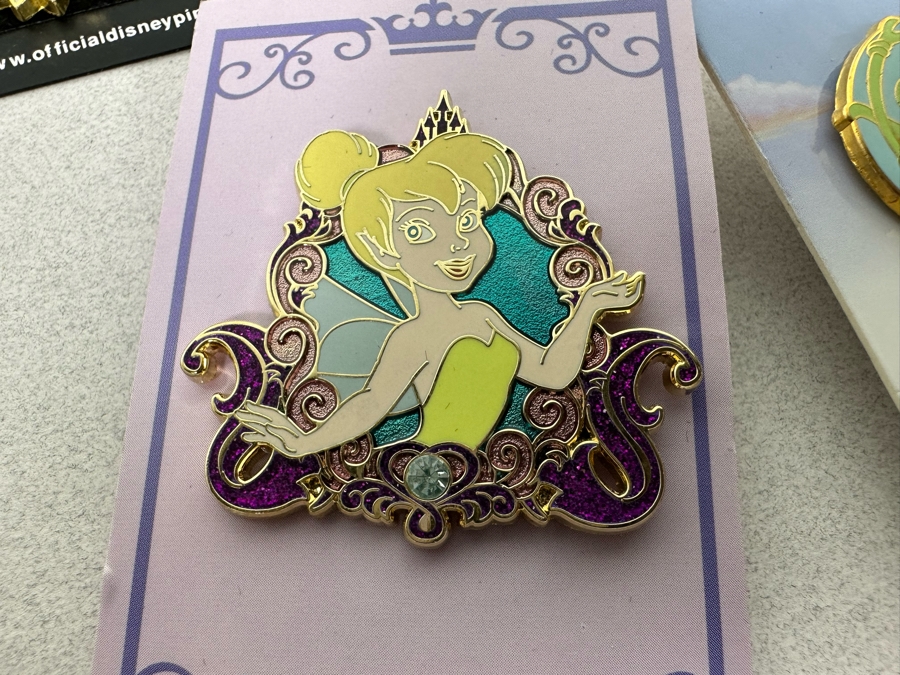 Collection Of Vintage Disneyland Trading Pins New On Cards Tinker Bell - One Limited Edition Pin [Photo 12]