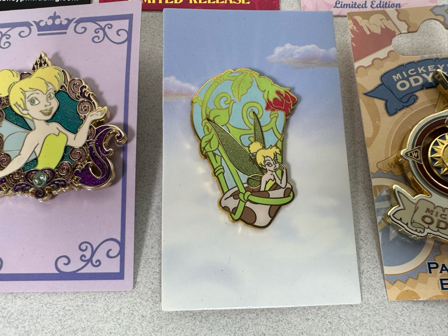 Collection Of Vintage Disneyland Trading Pins New On Cards Tinker Bell - One Limited Edition Pin [Photo 9]
