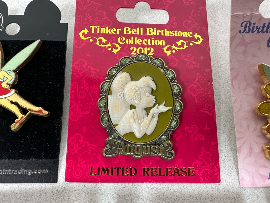 Collection Of Vintage Disneyland Trading Pins New On Cards Tinker Bell - One Limited Edition Pin [Photo 5]