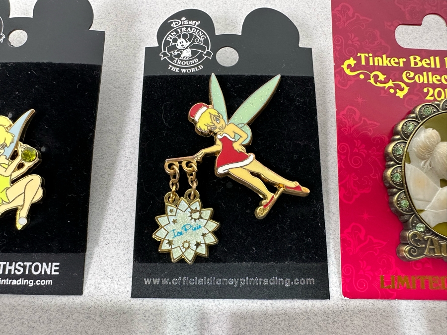 Collection Of Vintage Disneyland Trading Pins New On Cards Tinker Bell ...