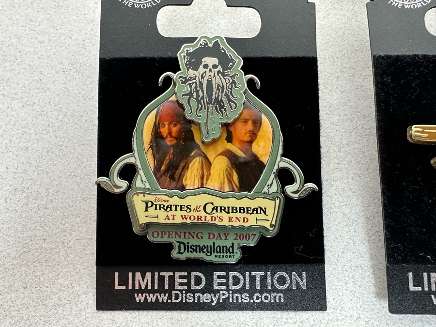 Collection Of Vintage Disneyland Trading Pins New On Cards Pirates Of The Caribbean - Four Limited Edition Pins [Photo 2]