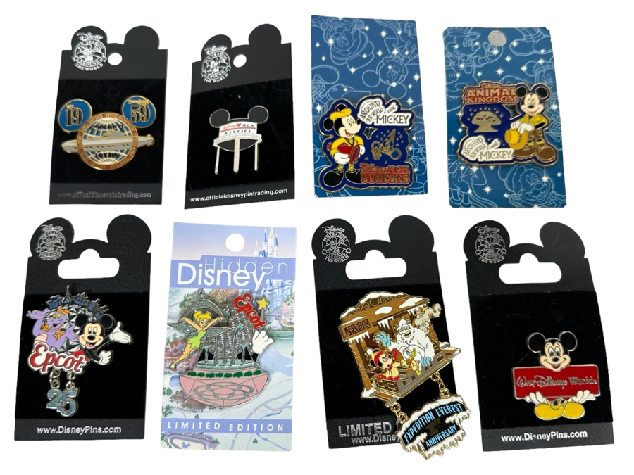 Collection Of Vintage Disneyland Trading Pins New On Cards - Two Limited Edition Pins [Photo 1]