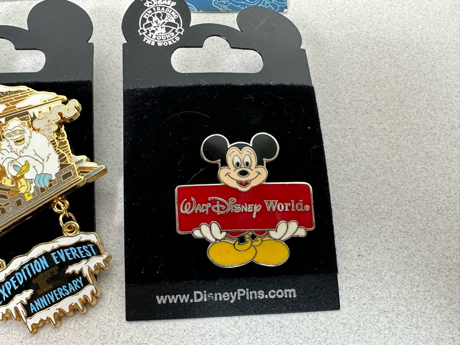 Collection Of Vintage Disneyland Trading Pins New On Cards - Two ...