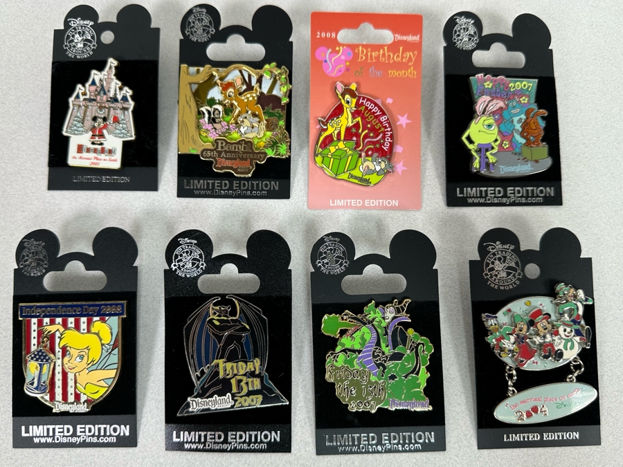 Collection Of Vintage Disneyland Limited Edition Trading Pins New On Cards [Photo 2]